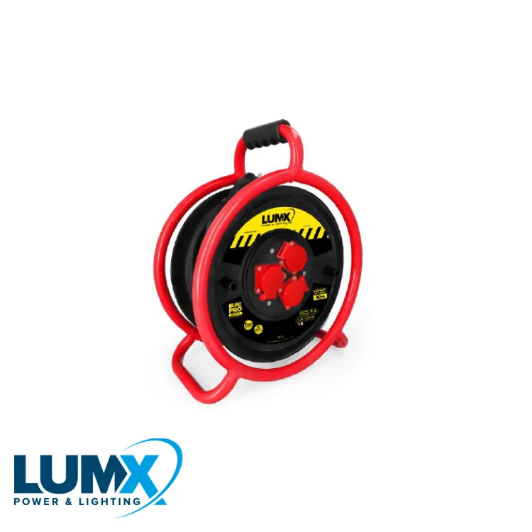 Enrouleur - ELEC PRO, rond, H07RN-F néoprène, 3G 2,5 mm²- 40 m - LUMX