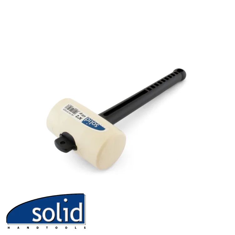 Maillet - plastique, poignée PVC, soft, blanc, nr. 2 - 430 gr - SOLID