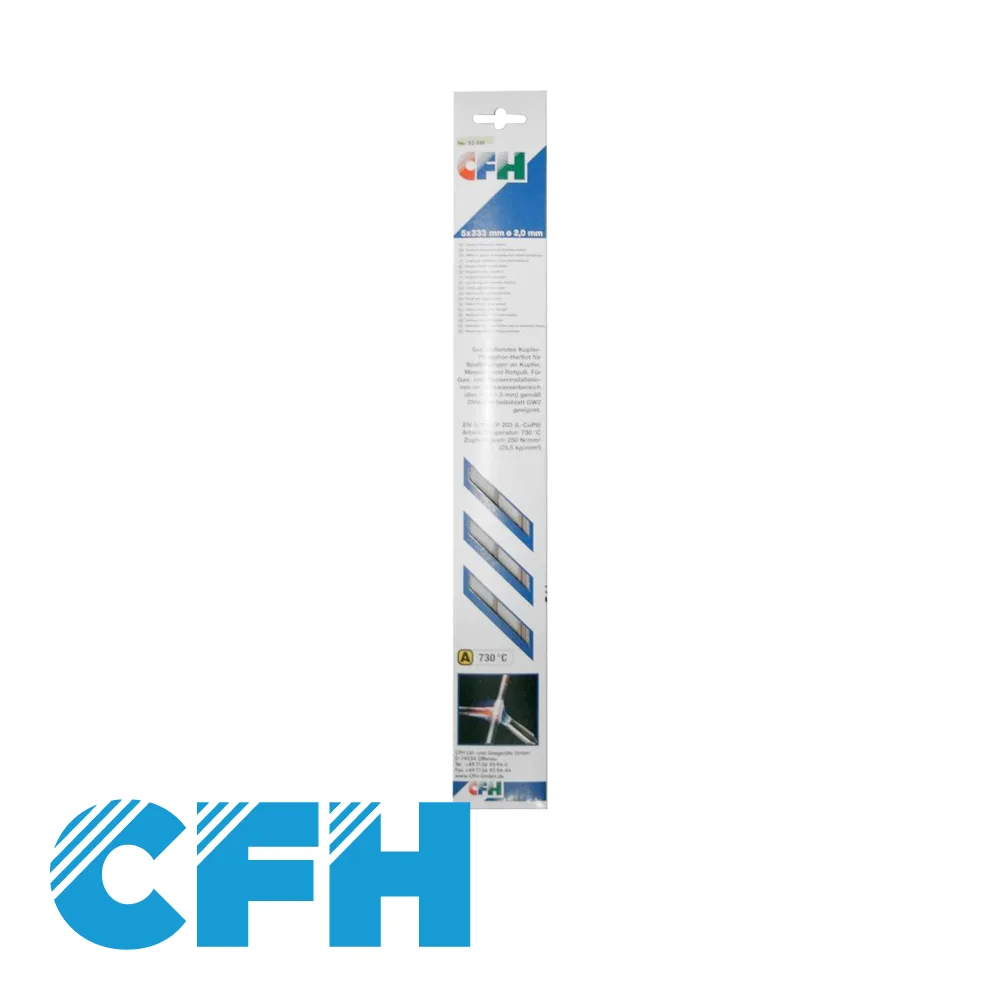Baguette de brasure - 94% cuivre, 6% phosphore, prix par 5 pc. - 333 mm - CFH