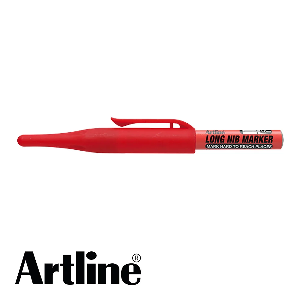 Marqueur long nib - rouge, pointe ronde - 1 mm - ARTLINE