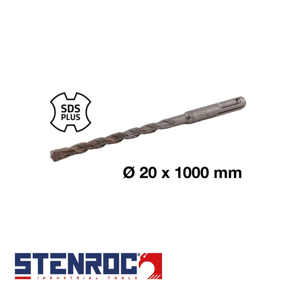 Foret à pierre et béton - SDS-Plus Turbo 2-cutter - 20 x 1000 mm - STENROC