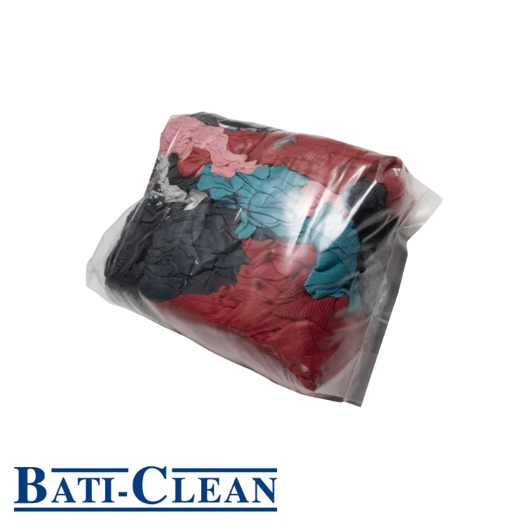Chiffons - interlock, 70% coton recyclé, coloré - 10 kg - BATI-CLEAN