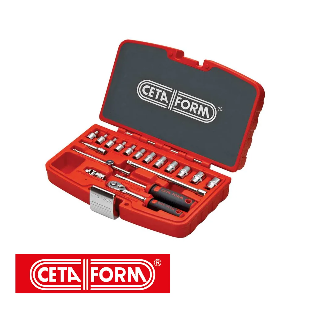 Set de clés à douille - 1/4'', 18 pièces - 4-13 mm - CETAFORM