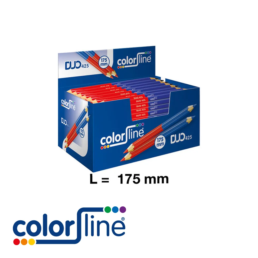 Crayon - DUOMARKER PRO 425, bleu/rouge - prix par 100 pc. - 175 mm - COLOR LINE