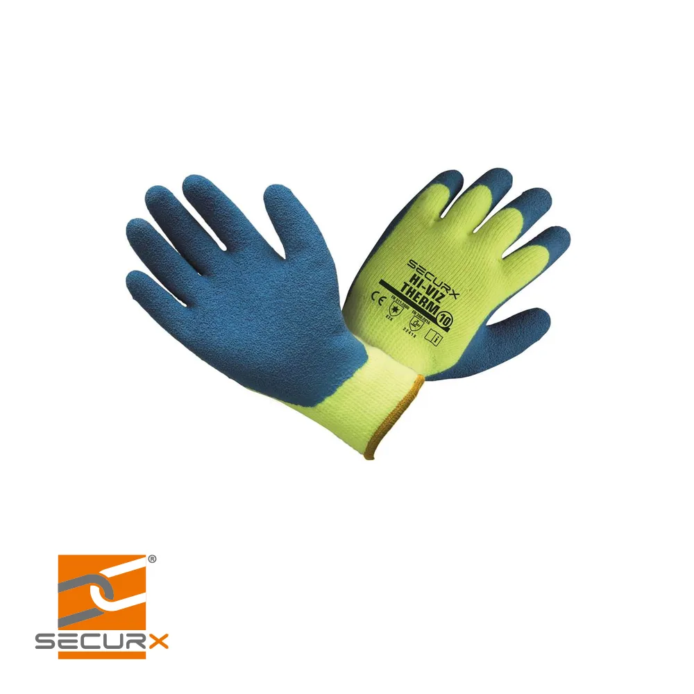 SECURX Gants de sécurité - HI-VIZ THERM, 2241X X2X, prix par paire - taille 10
