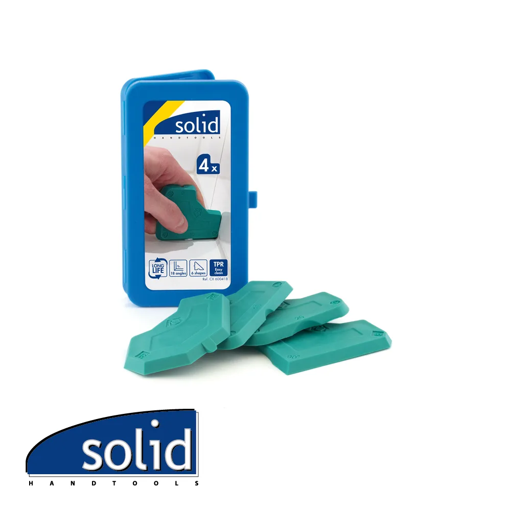 SOLID Set de spatules pour joints - CORNERS/RADIUS, 4 pièces, 18 coins (EX HE 013651 + HE 013652)