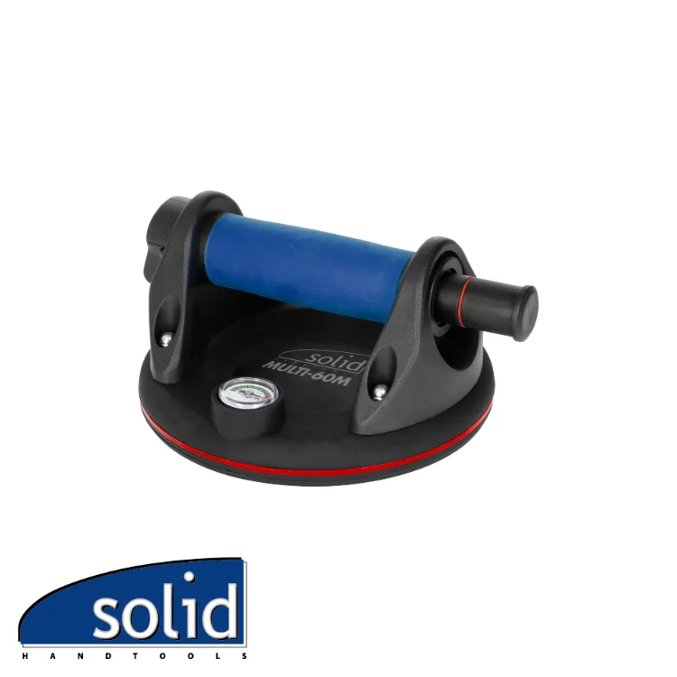 SOLID Ventouse - MULTI-60M - ABS, système à pompe, manomètre, 1 tête, Ø 160 mm - max. 60 kg
