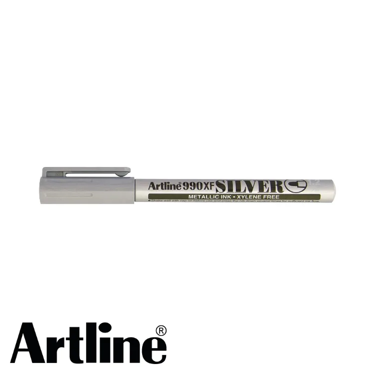 Marqueur permanent - 990 XF, argent, pointe ronde - 1,2 mm - ARTLINE