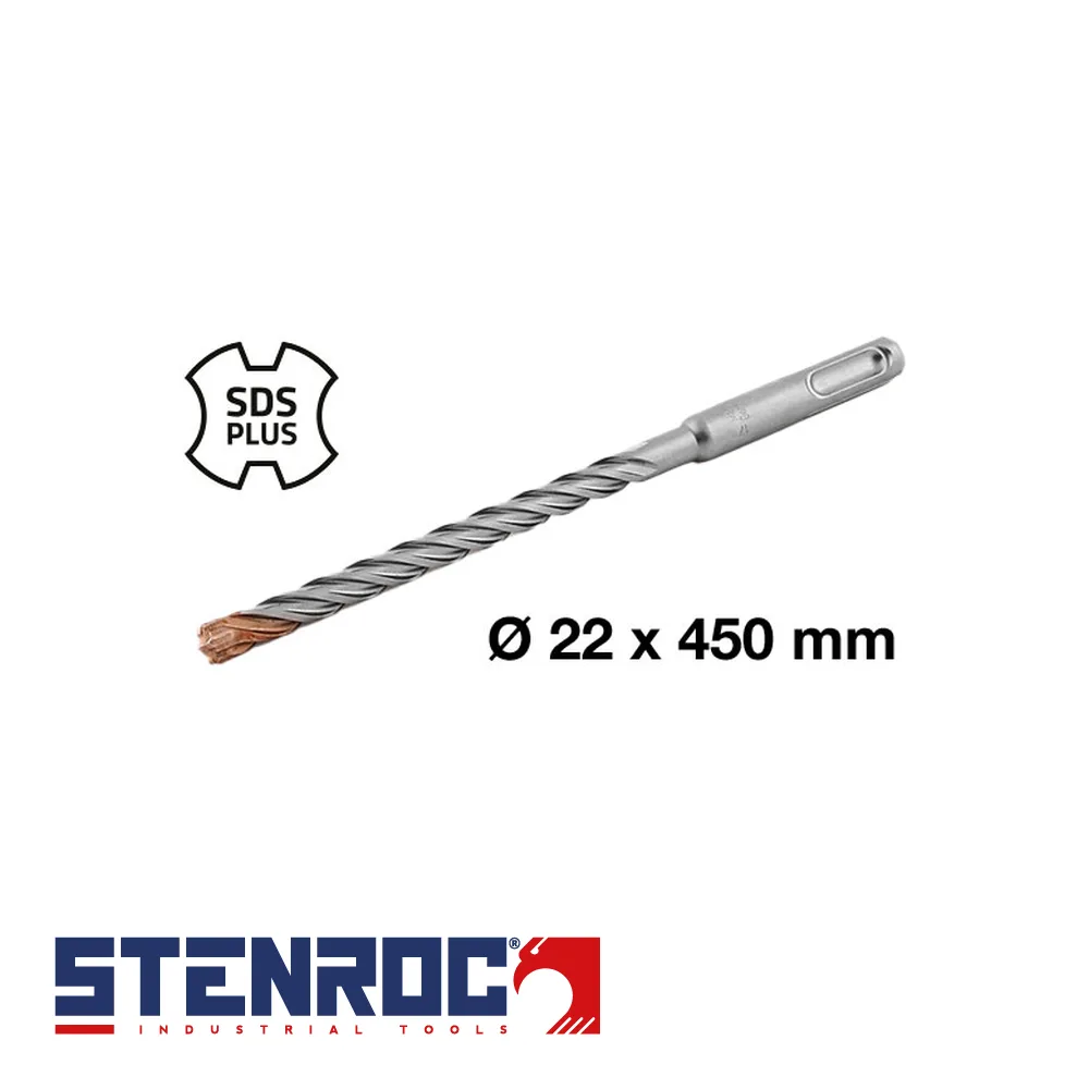 Foret à pierre et béton - SDS-Plus Premium 4-Cutter - 22 x 450 mm - STENROC