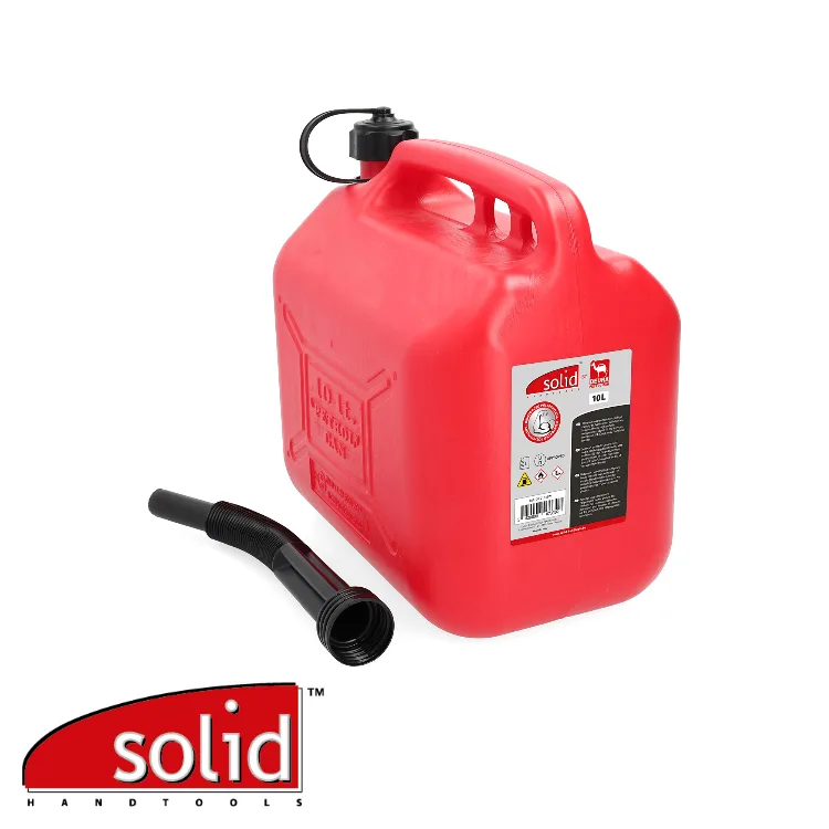 SOLID Jerrican - PE, pour essence, bande de niveau, bouchon de remplissage, bec verseur - 10 L