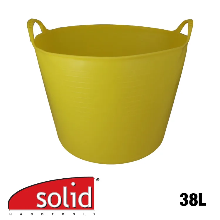 Cuvelle - BUILDER TUBS, flexible, jaune - 38 L - SOLID