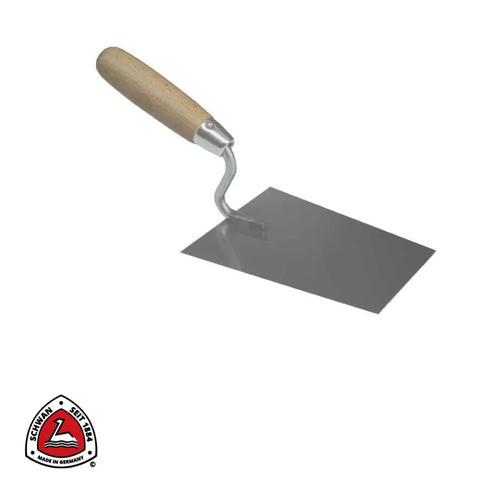 Truelle de plâtrier - inox, coins droits - 140 x 80/60 x 1,0 mm - SCHWAN