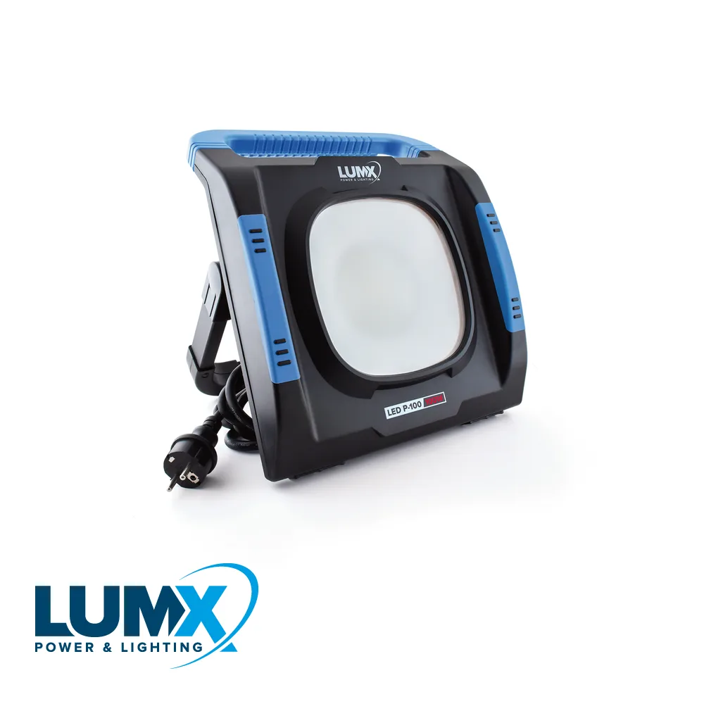 LUMX Lampe de chantier LED - P-100, 100 W, high power, IP 54 - H07RN-F, 3 m (EX LM 33580)