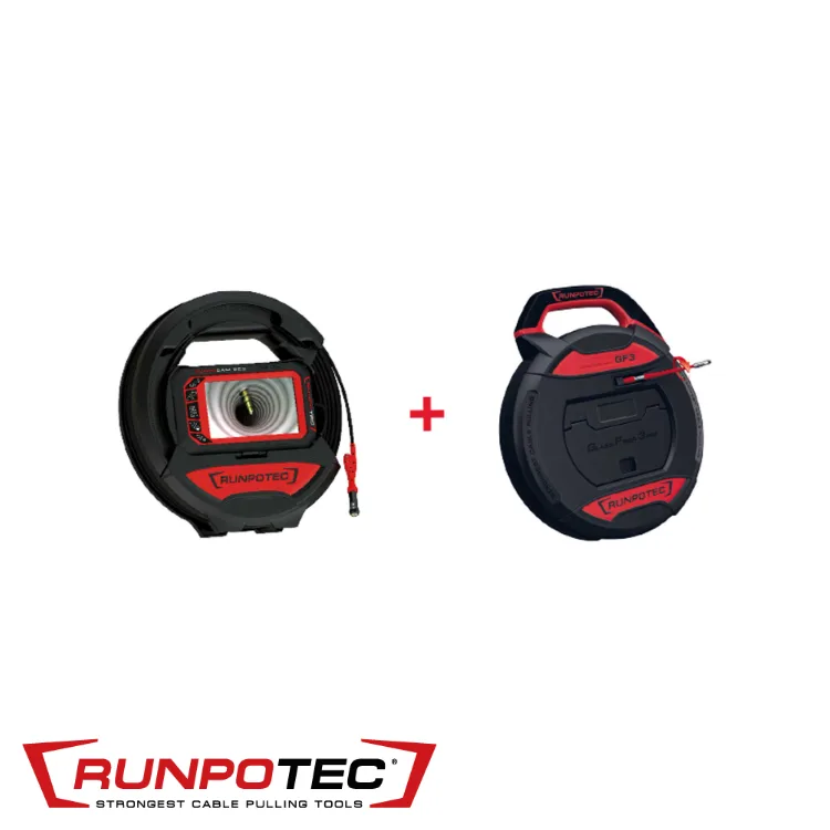 Tire-câble GF3 - 30m + Caméra d'inspection RC3 - 15m - RUNPOTEC (EX RT 11146)