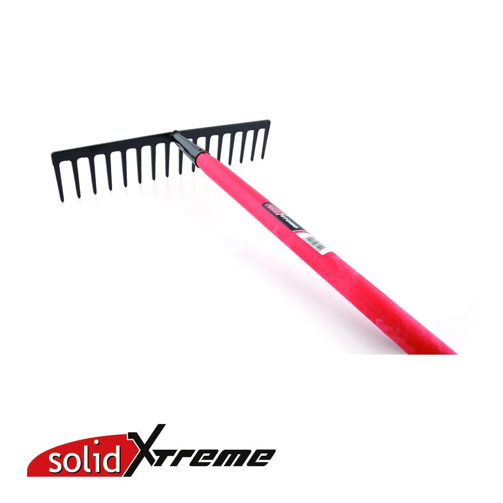 Rateau - droit, 16 dents, manche fibre, Ø 28 mm - 1500 mm - SOLID XTREME
