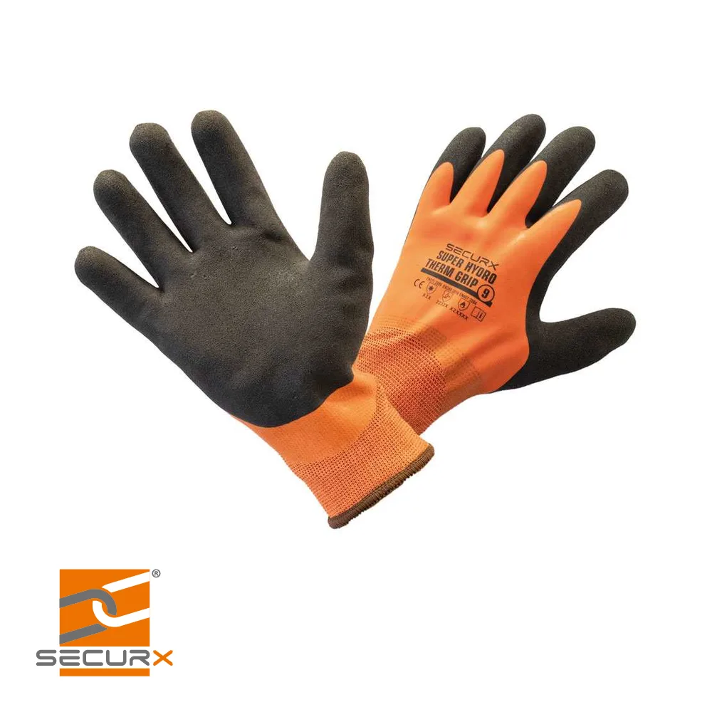 SECURX Gants de sécurité - SUPER HYDRO THERM GRIP, 2242X X2X, prix par paire - taille 9