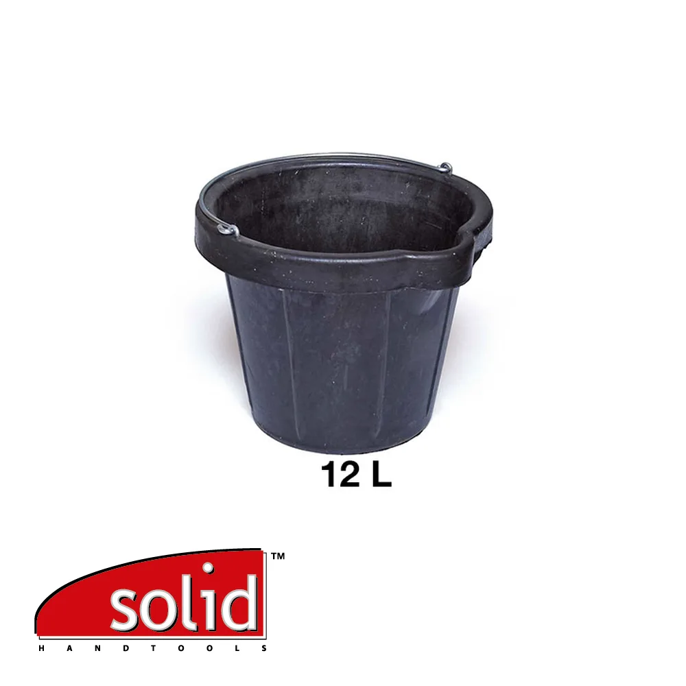 Seau de maçon - caoutchouc, bec verseur, version lourde - 12 L - SOLID