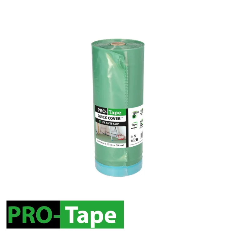 PRO-TAPE Film de masquage - QUICK COVER, UV antislip, indoor, outdoor - 2600mmx15m (EX ST 6490000)