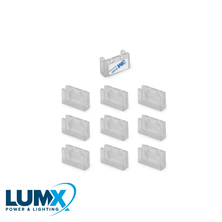 Clips de montage - tape 3M, pour bande LED 12, 16 mm, prix par 10 pc. - LUMX