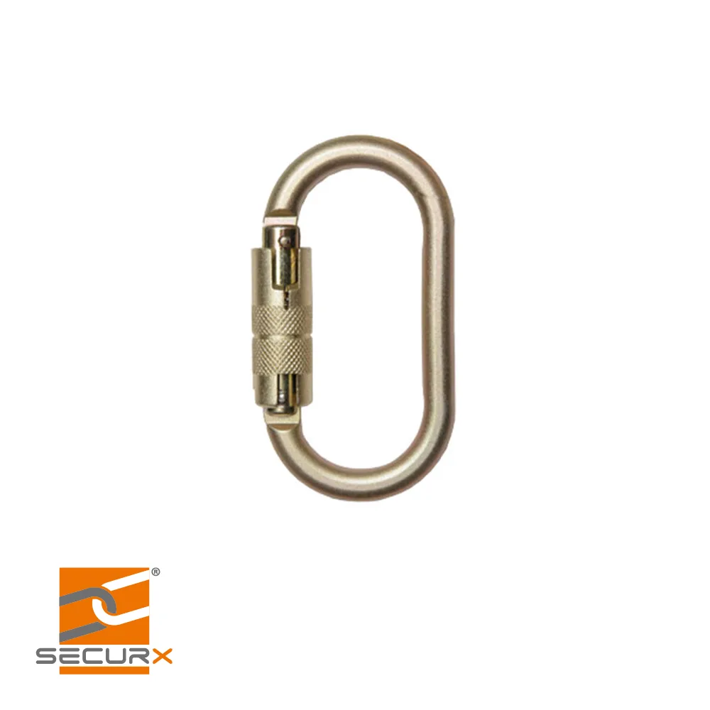 Mousqueton - SH12, acier, twist lock - ouverture 18 mm - SECURX
