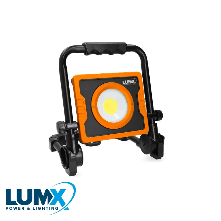 LUMX Lampe de chantier LED - R-30, rechargeable, 30 W, pied magnétique (EX LM 32120)