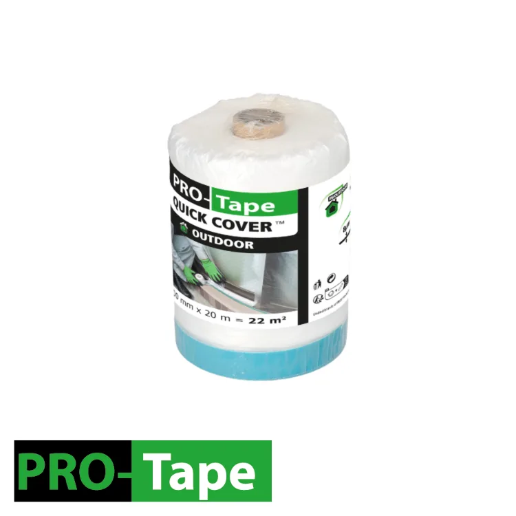 PRO-TAPE Film de masquage - QUICK COVER, indoor, outdoor - 1100 mm x 20 m (EX ST 6413066)