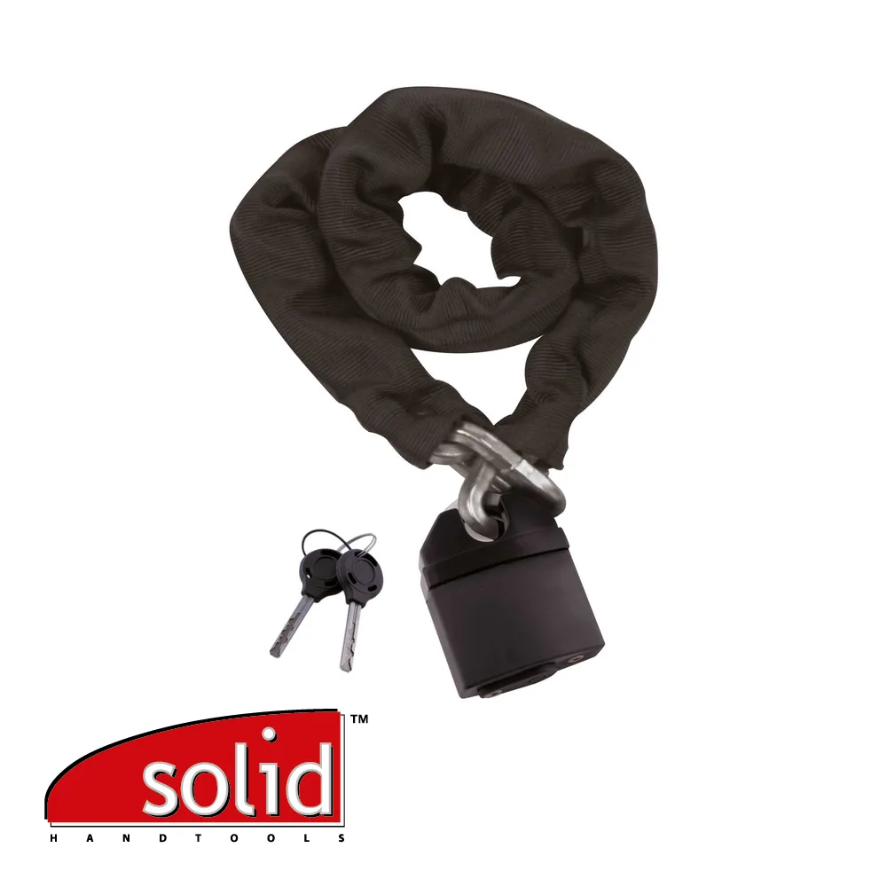 Chaîne - avec cadenas - 1,2 m x 12 mm - SOLID