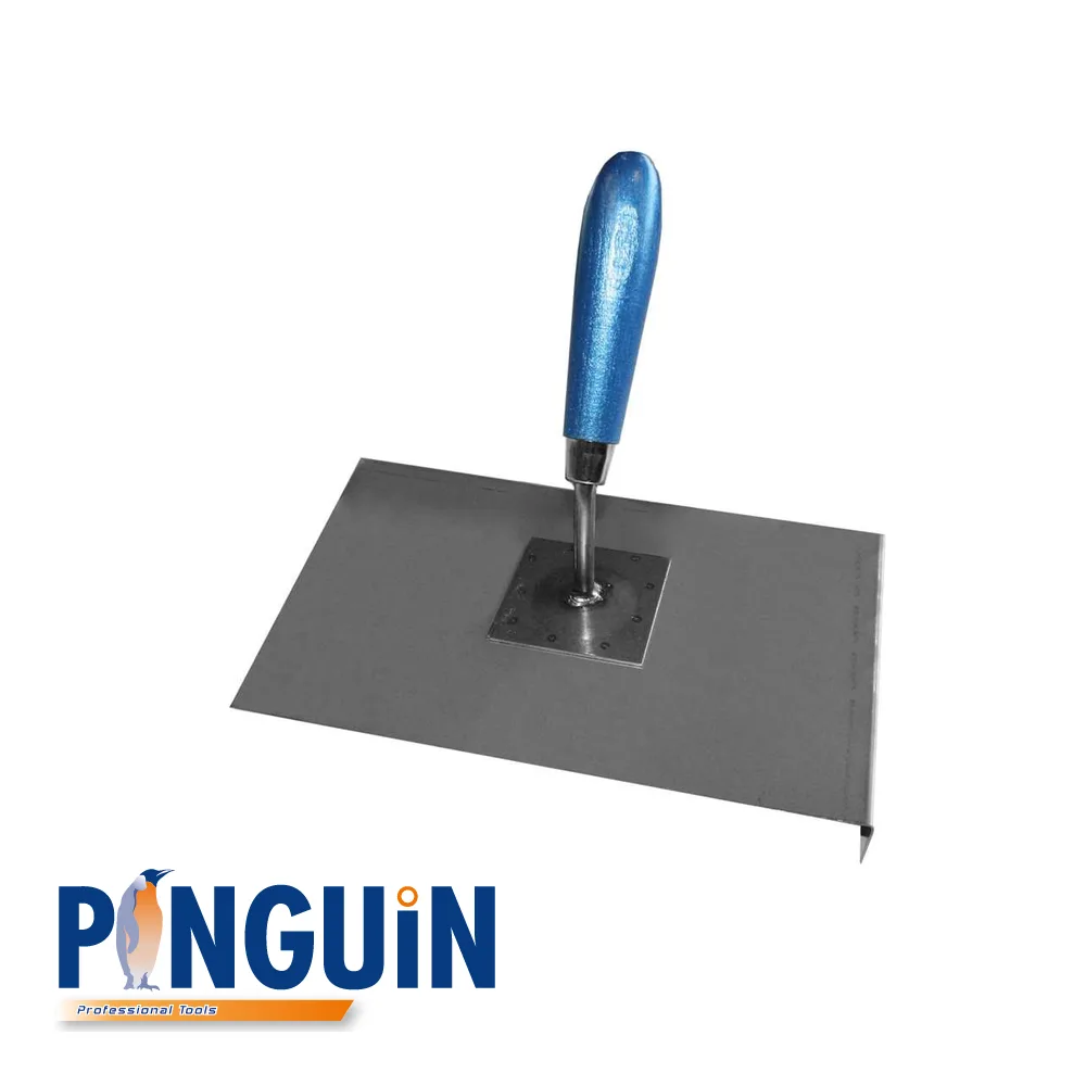 Palette de jointoyage - droite, manche bleu, inox - 230 x 150 mm - PINGUIN
