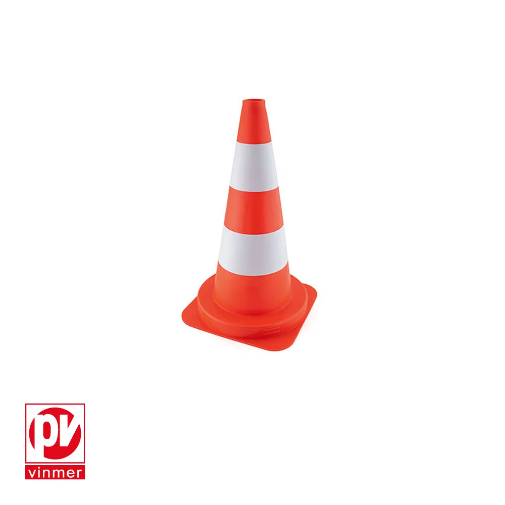 Cône - PVC, flexible, orange fluo - 500 mm - VINMER