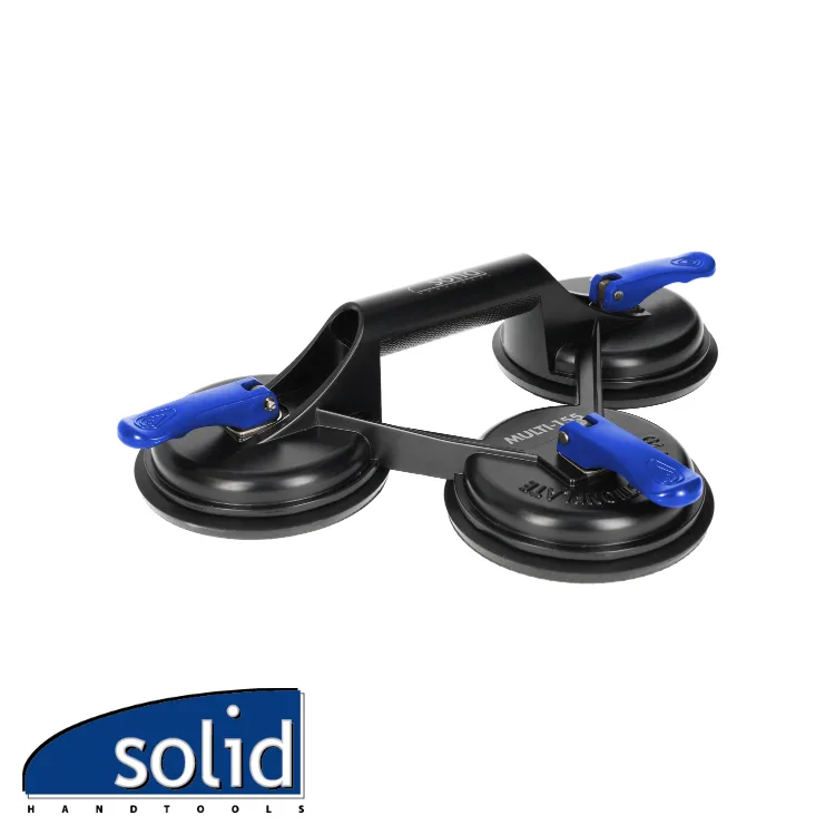 SOLID Ventouse - MULTI-155, alu, 3 têtes - Ø 123 mm - max. 155 kg (EX SO 551603)