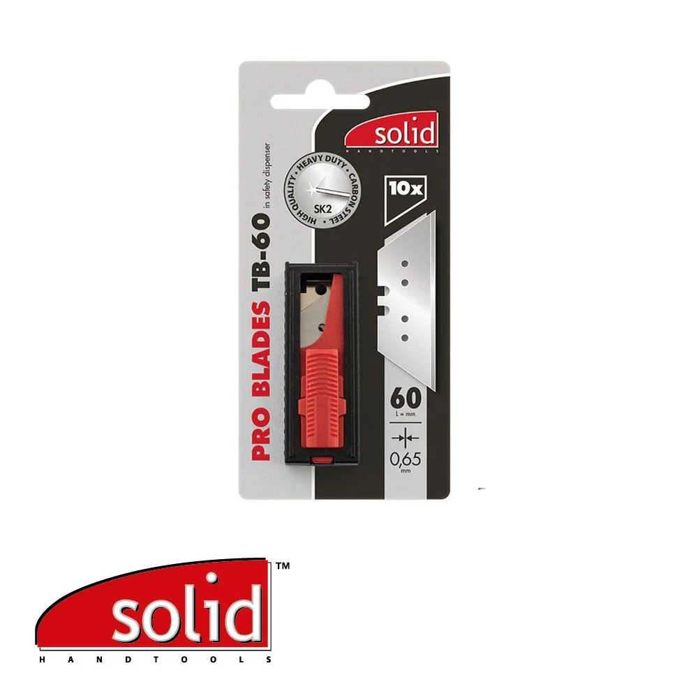 Lames trapèzes - TB-60, PRO, prix par 10 pc. - 60 x 0,65 x 19 mm - SOLID