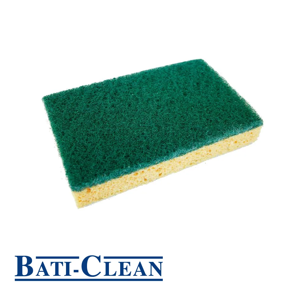 Eponge à récurer - vert, grand modèle - 140 x 90 x 25 mm - BATI-CLEAN