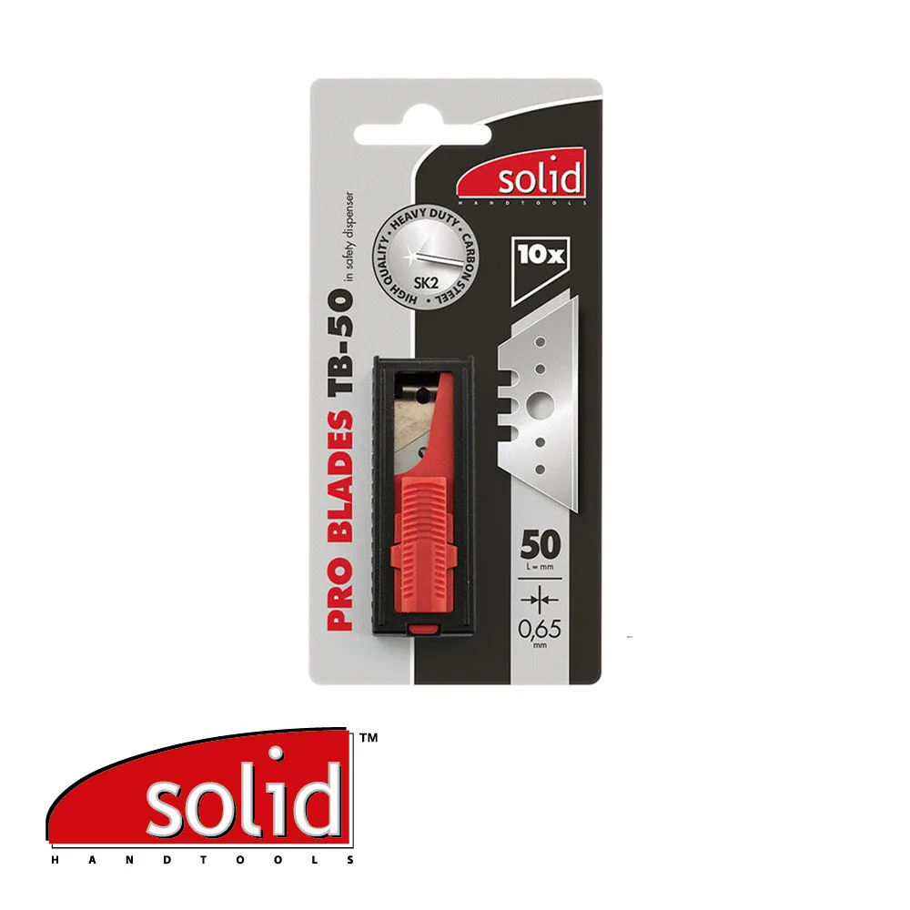 Lames trapèzes - TB-50, PRO, prix par 10 pc. - 50 x 0,65 x 19 mm - SOLID