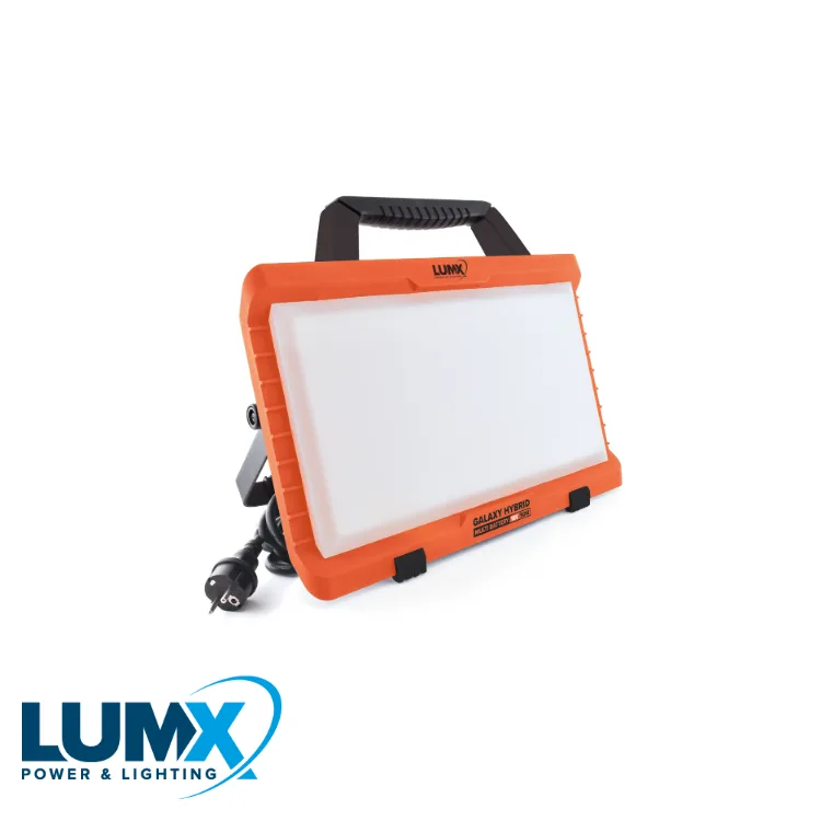 LUMX Lampe de chantier LED - GALAXY MULTI-BATTERY HYBRID, 50W, 6 ad. - H07RN-F, 3m (EX LM 30080)