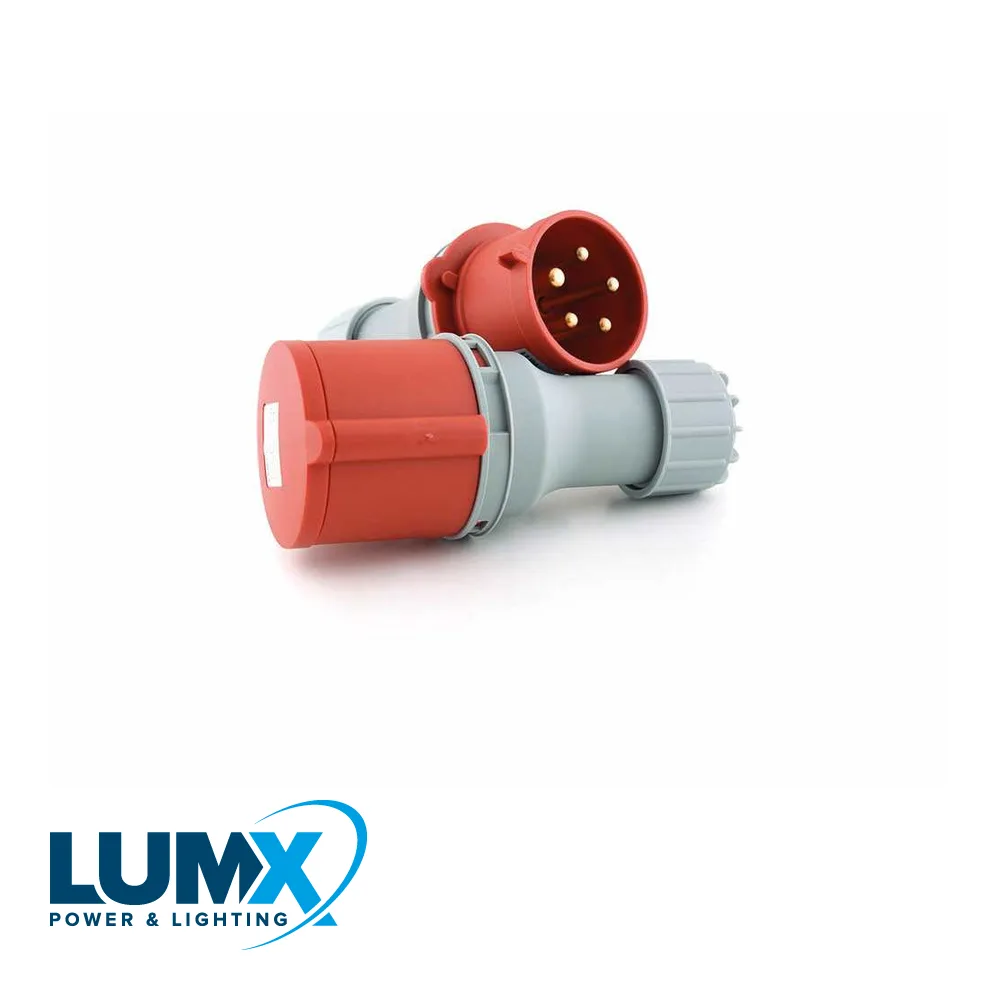 Fiche CEE male - 400 V, 5 pôles, 32 A, IP 44 - LUMX