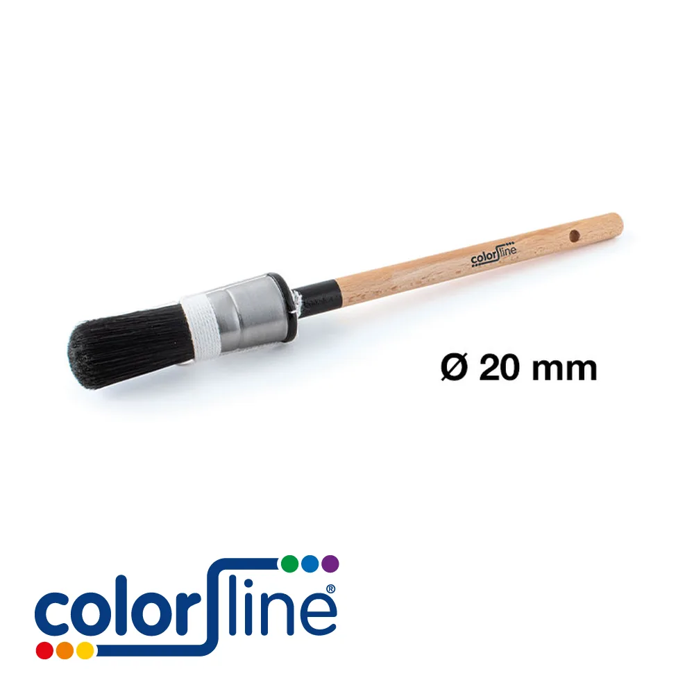 COLOR LINE Brosse de peintre - PRE+, ronde, fibres PE noires - nr. 10 - AQUA / ALL