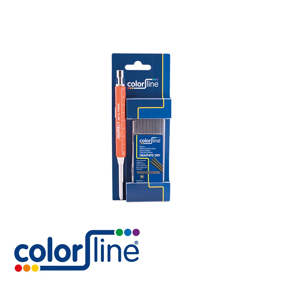 COLOR LINE Porte-mine - GRAPHITE PRO, mine, taille mine, 10 mines de rechange graphite, sur carte