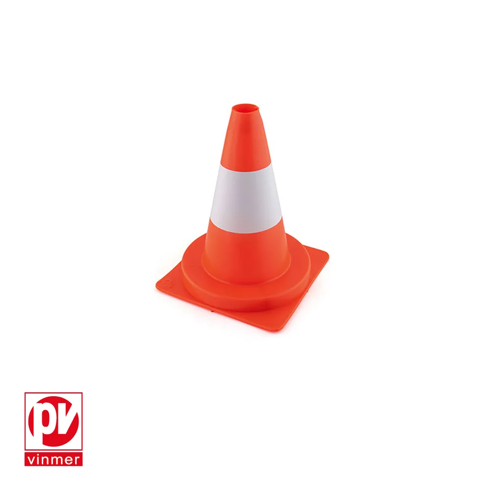Cône - PVC, flexible, orange fluo - 300 mm - VINMER