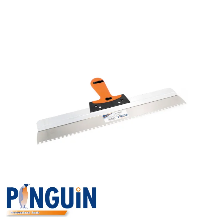 Couteau à enduire - DURA-SOFT, inox, denture 6 x 6 mm - 500 x 0,7 mm - PINGUIN
