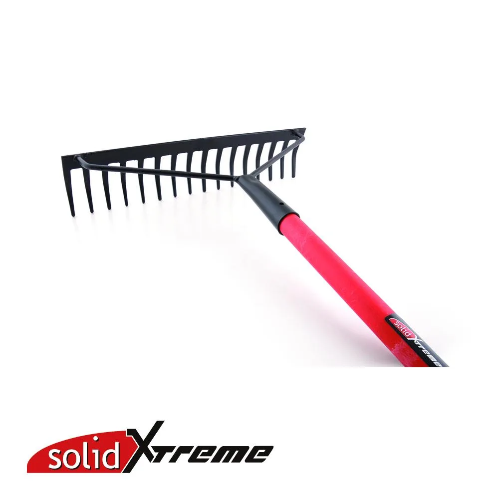SOLID XTREME Rateau - courbé, renforcé, 16 dents, manche fibre, Ø 28 mm - 1500 mm