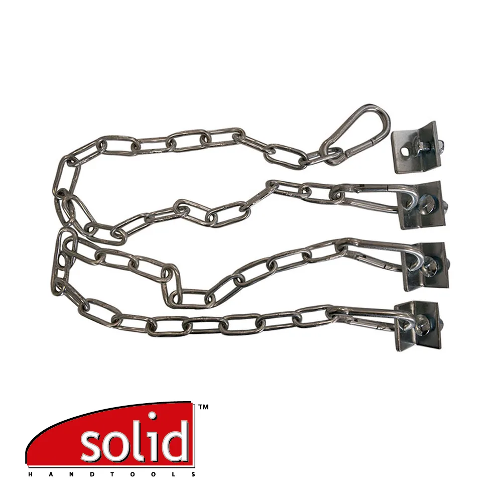 SOLID Chaîne - pour goulottes à gravats, incl. 4 mousquetons, 2 fixations, prix par 2 pc.