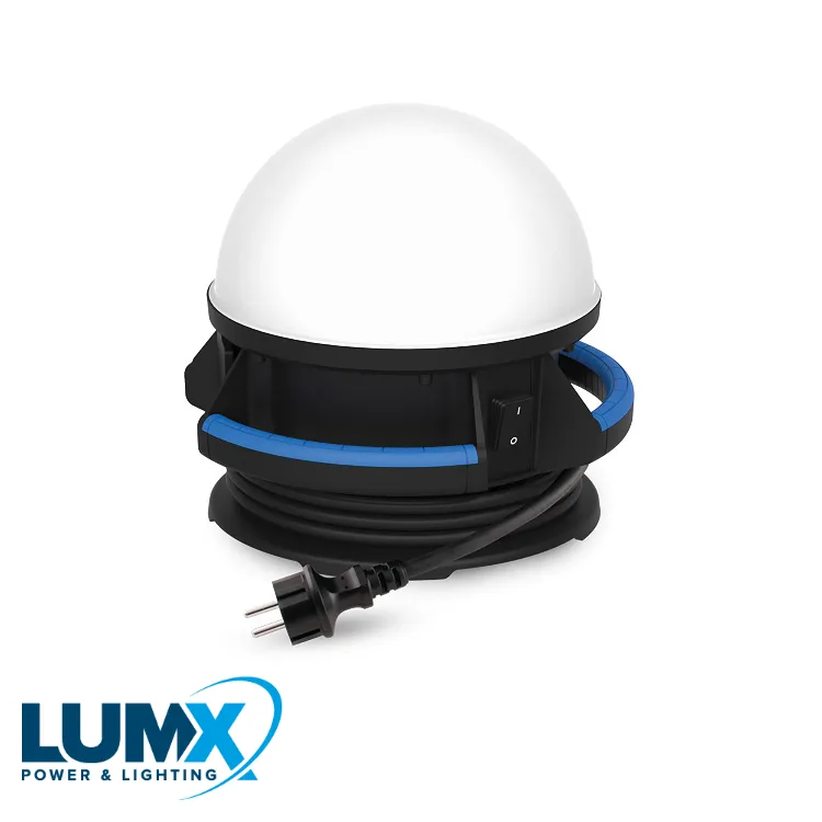 Lampe de chantier LED - LB-50, 360°, 2 prises, IP 54 - H07RN-F, 5 m - LUMX