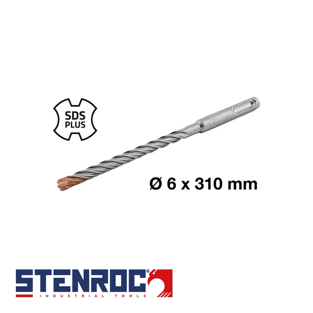 Foret à pierre et béton - SDS-Plus Premium 4-Cutter - 6 x 310 mm - STENROC