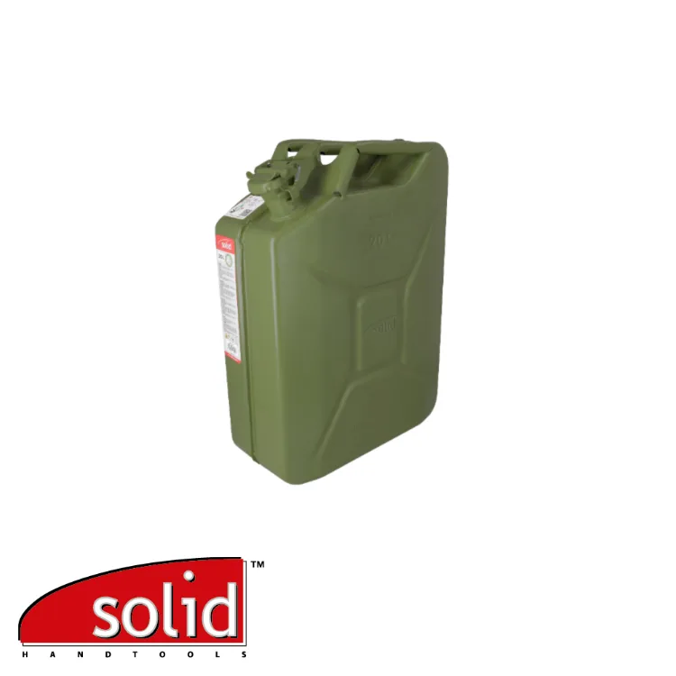 SOLID Jerrican - métal, pour essence, vert, verrou de sécurité - 20 L (EX DR 11231)