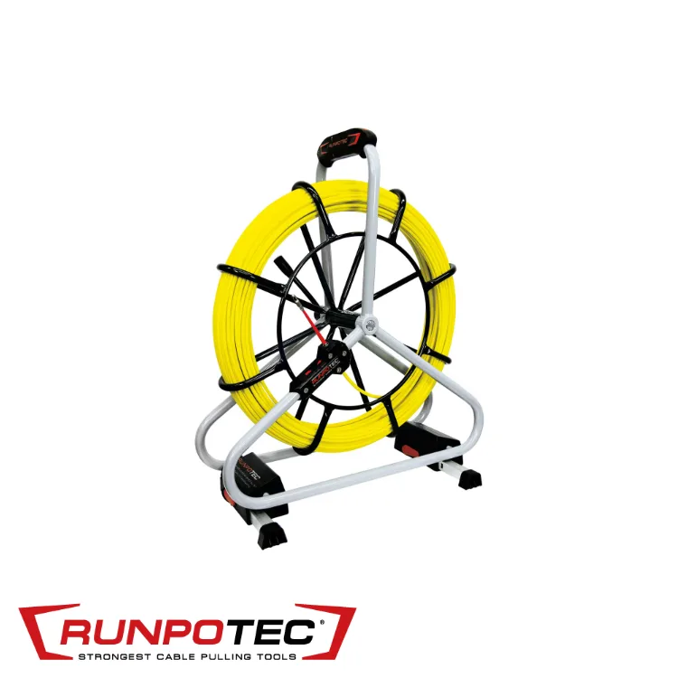RUNPOTEC Câble fibre sur déroulleur - PROFI-SET, incl. Runpoglider - Ø 6,0 mm x 40 m