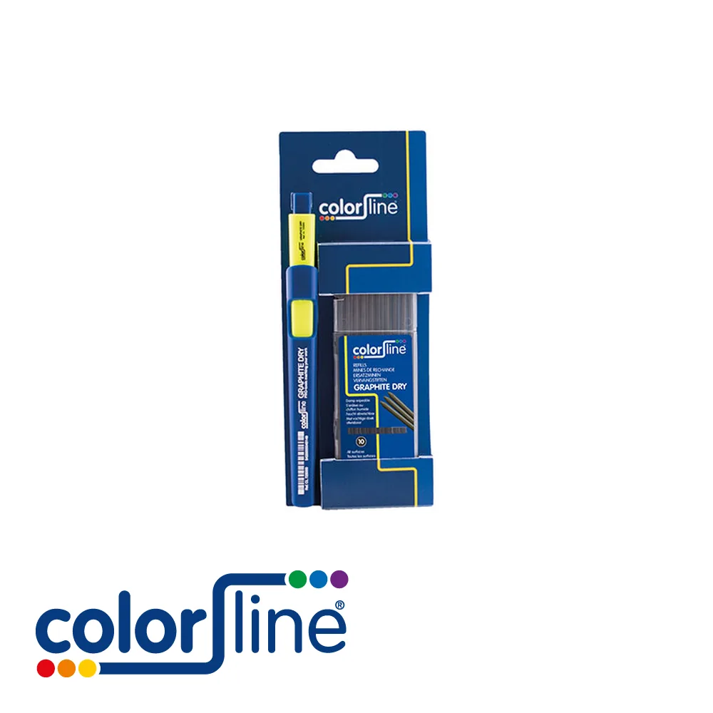 COLOR LINE Porte-mine - GRAPHITE DRY, incl. stylo, taille mine, 10 mines graphite, sur carte