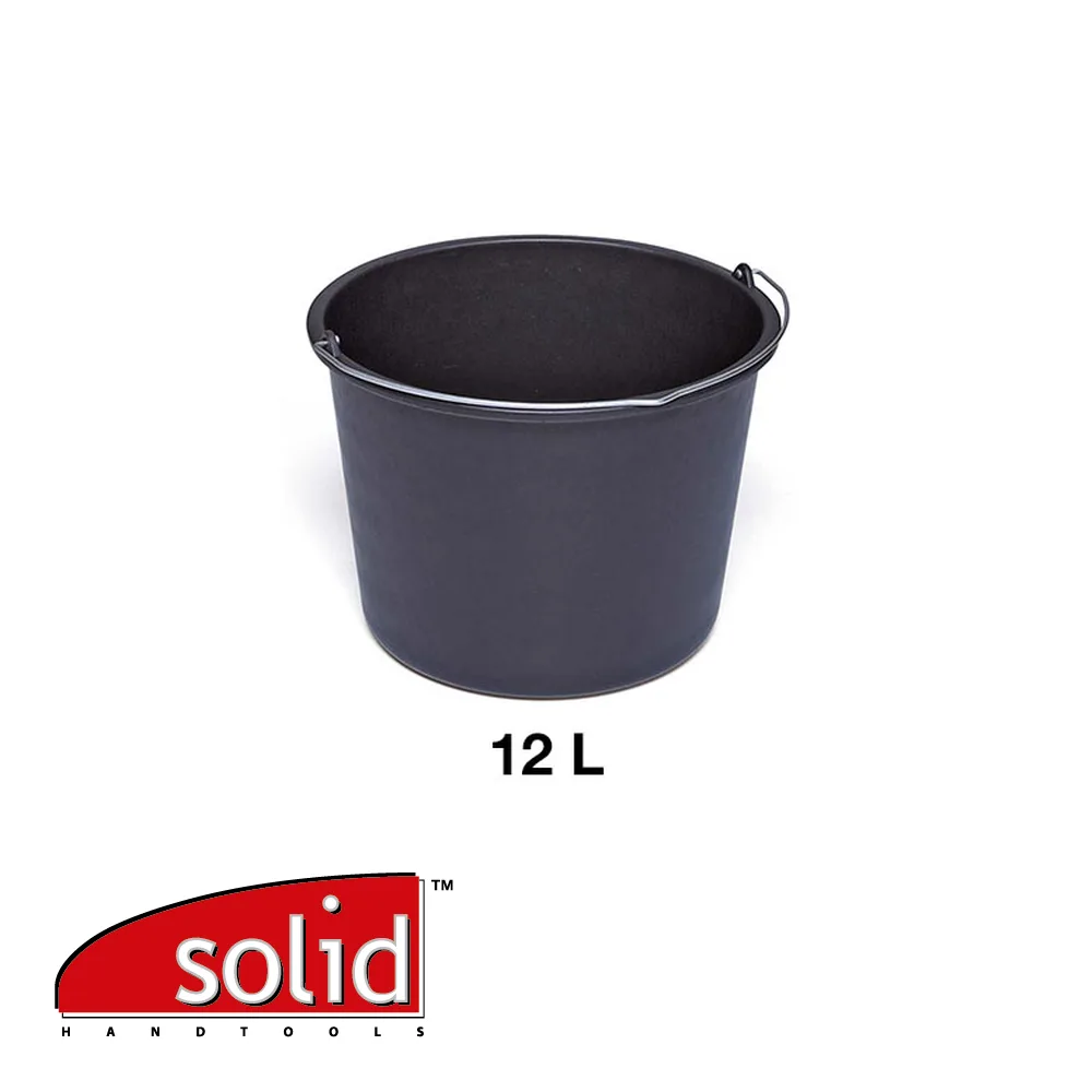 Seau de maçon - PE, noir - 20 L - SOLID