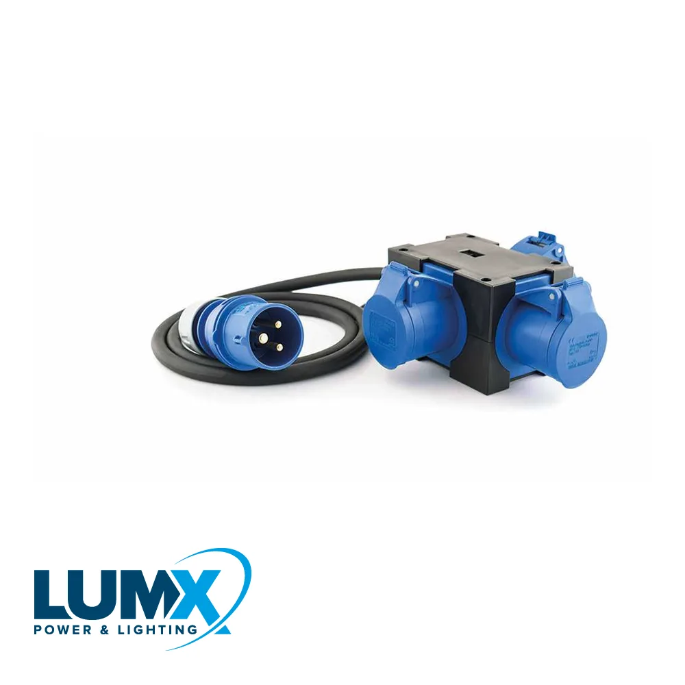 LUMX CEE box - ST ANTON, PCE 9430158, in: CEE 16A 3P, out: 3xCEE 16A 3P, H07RN-F 1,5m
