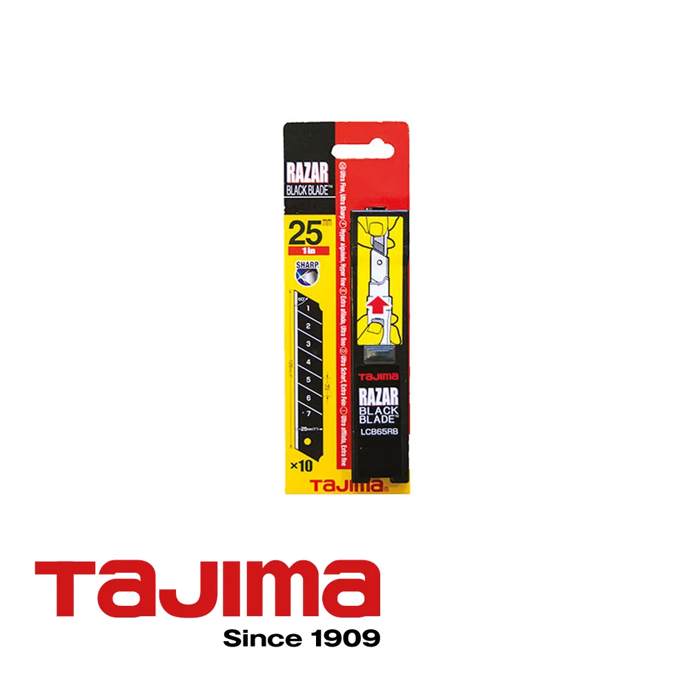 Lames de rechange - RAZAR BLACK, prix par 10 pc. - 25 x 0,70 mm - TAJIMA
