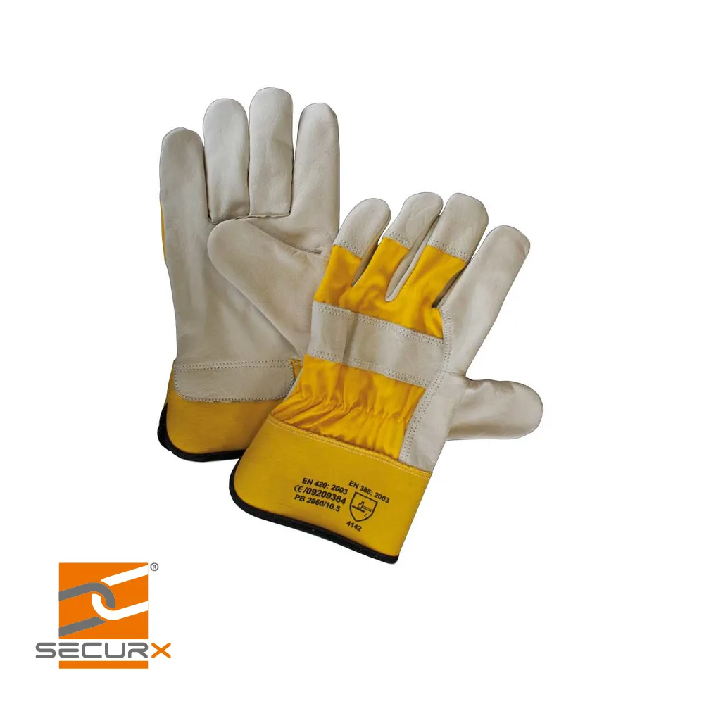 SECURX Gants de sécurité - EXCELLENT, cuire, coton, 2134B, prix par paire - taille 10